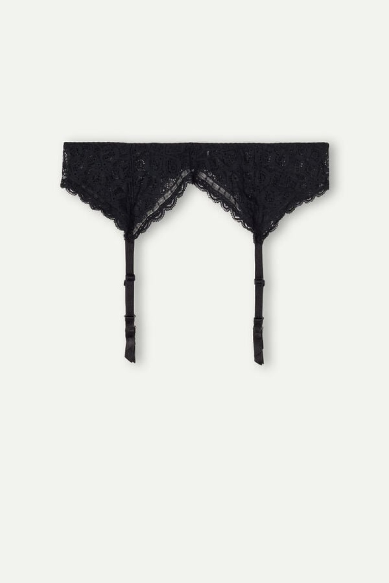 Intimissimi Kanten Garter Belt Zwart | BBESD87979